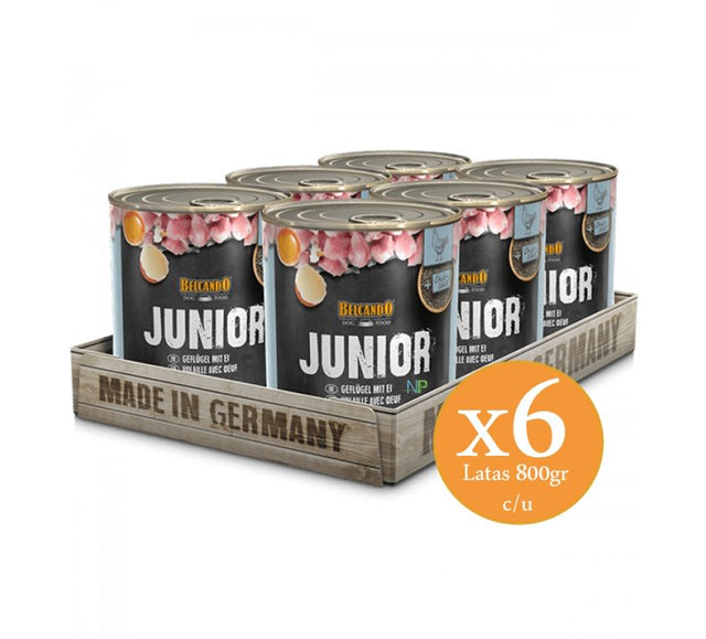  Lata Belcando Junior Ave Y Huevo 800Gr X 6 Un