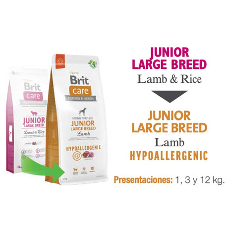Brit Care Dog Junior Large Lamb Hypoallergenic 3Kg