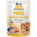  Brit Care Pouch Mini Rabbit Salmon Fillets In Gravy 85 Grs