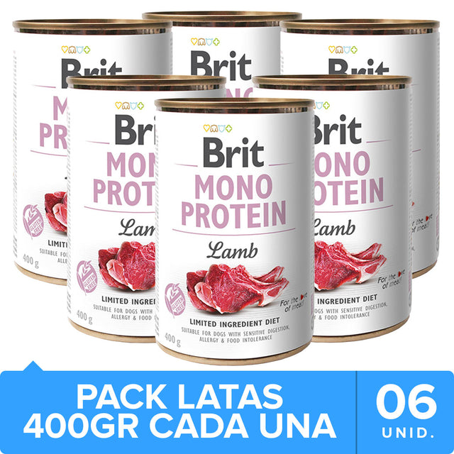 Brit Care Mono Protein Cordero Pack 6 Unidades