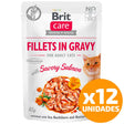 Brit Care Cat Fillets In Gravy Pouch Salmon 85Gr Pack 12 Unidades
