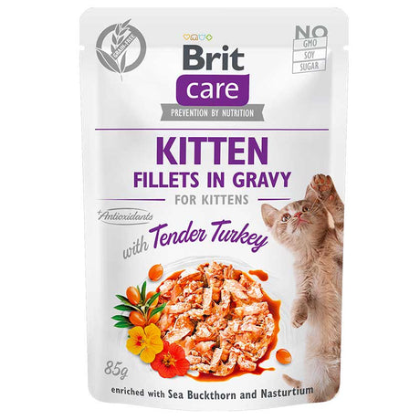 Brit Care Brit Care Cat Pouch Kitten Sabor Pavo 85Gr