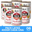  Brit Fresh Perros Carne Con Calabaza 400Gr Pack 6 Unidades