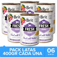  Brit Fresh Perros Con Vacuno Y Mijo 400Gr Pack 6 Unidades