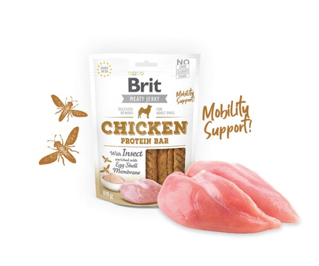 Alimento para Perros Brit Meaty Jerky Chicken Protein Bar Para Perros Sabor Pollo E Insectos 80Gr