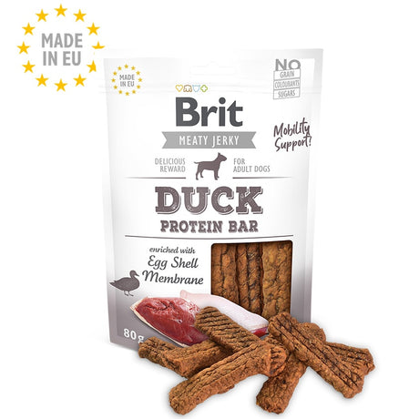 Alimento para Perros Brit Meaty Jerky Duck Protein Bar Para Perros Sabor Pato 80Gr