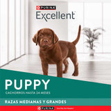 Purina Excellent® Cachorros Razas Medianas Y Grandes 15Kg