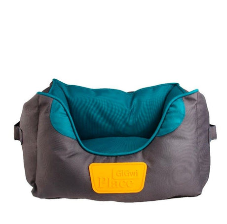 Gigwi Place Cama Cuadrada Gris Con Verde Large