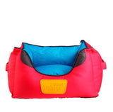Gigwi Place Cama Cuadrada Rojo Con Azul Large