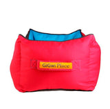 Gigwi Place Cama Cuadrada Rojo Con Azul Large