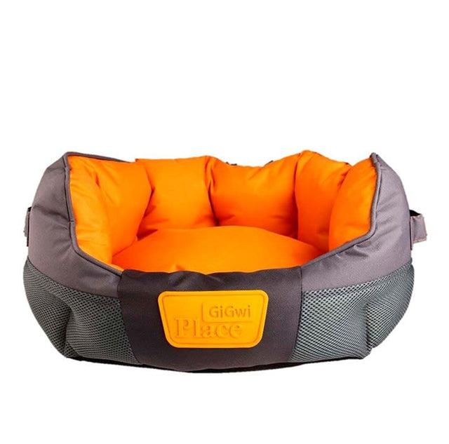  Gigwi Place Cama Redonda Gris Naranjo Medium 65X40X20 Cm