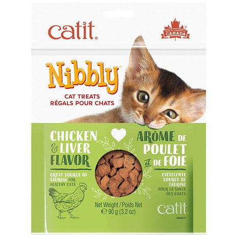 Alimento para Gatos Cat It Nibbly Snack Pollo E Higado 90Gr
