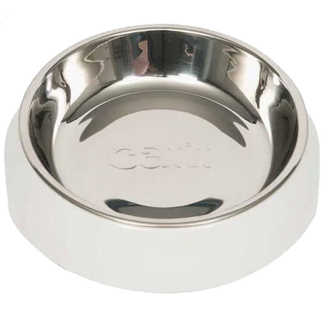 Cat It Plato Acero Inoxidable Con Borde Bajo Color Blanco