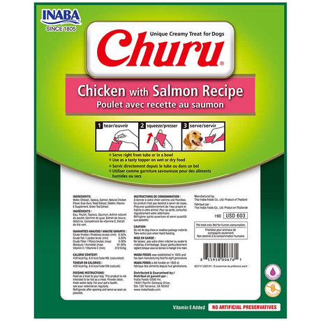 Alimento para Perros Churu Para Perros Sobre 8 Tubitos Sabor Pollo Con Salmon