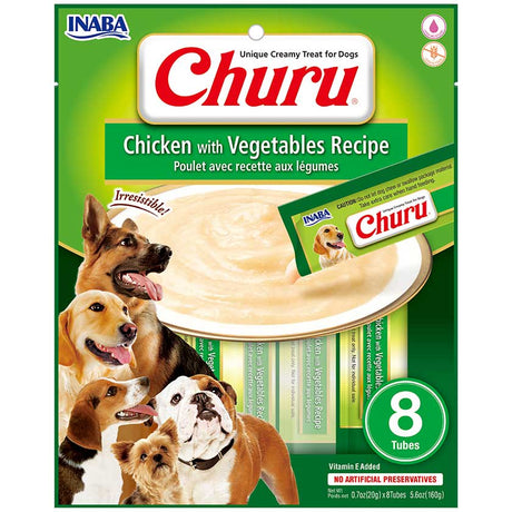 Alimento para Perros Churu Para Perros Sobre 8 Tubitos Sabor Pollo Y Vegetales