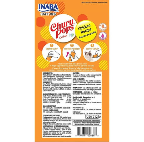 Inaba Ciao Churu Pops Pollo 4 Tubitos 60Gr