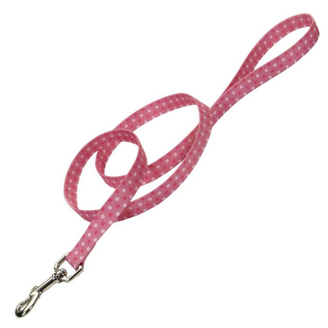  Coastal Style Pink Dots Trailla O Correa Para Perros Talla L