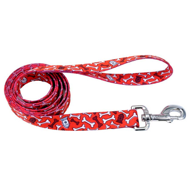  Coastal Style Red Bones Trailla O Correa Para Perros Talla M