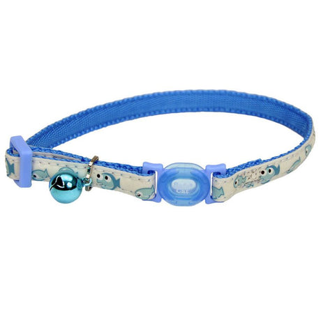 Mundo para Gatos Coastal Glow In The Dark Collar Fish Cat