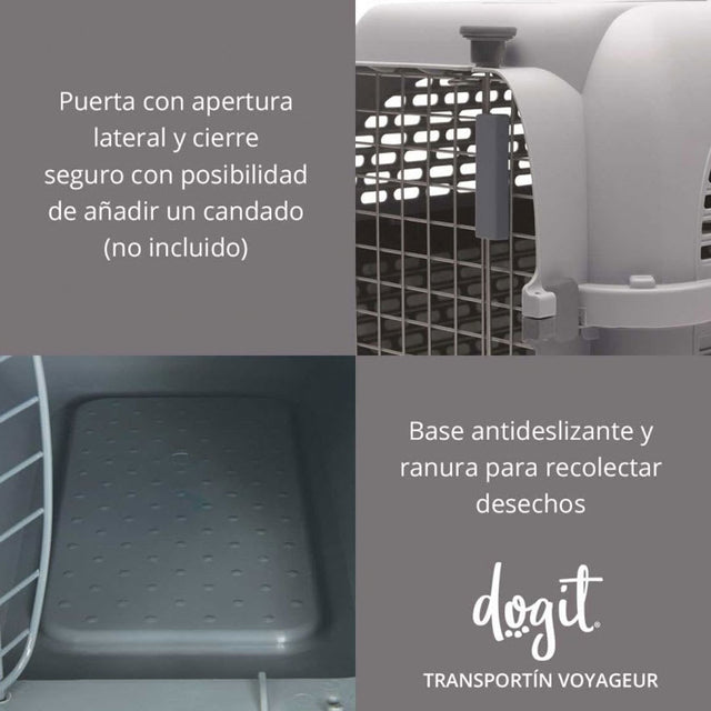 Dogit Transportador Voyageur Medium Color Azul Con Gris