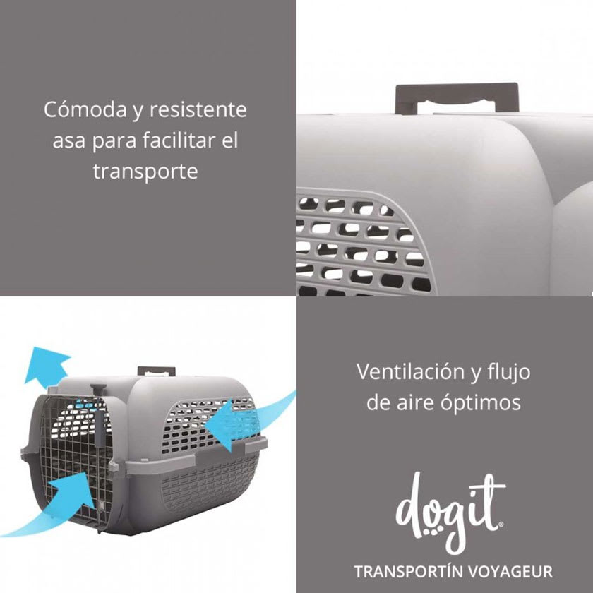 Dogit Transportador Voyageur Medium Color Azul Con Gris