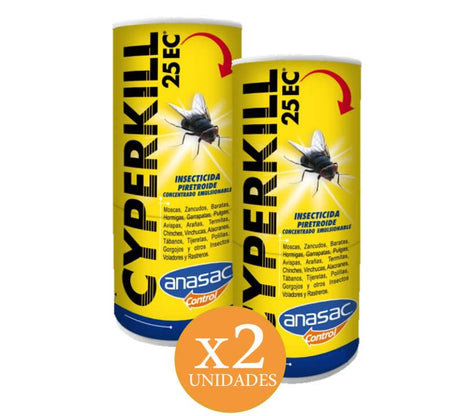Control de Plagas Anasac Cyperkill 25 Ec 50Cc X 2 Unidades
