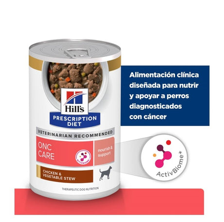 Lata Canino Hills Prescription Diet Onc Care Estofado De Pollo Y Verduras 354 Gr