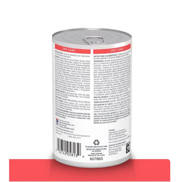 Lata Canino Hills Prescription Diet Onc Care Estofado De Pollo Y Verduras 354 Gr