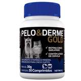 Suplemento Pelo Derme Gold Para Perros Y Gatos 30 Comprimidos