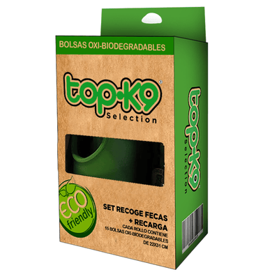 Top K9 Set Dispensador Bolsas + 2 Rollos de recarga