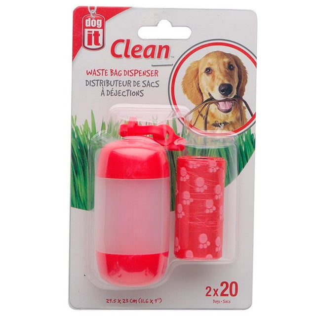  Dog It Dispensador De Bolsas Rojo