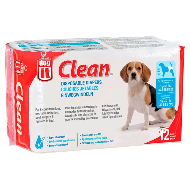 Dog It Panales Desechables Para Perros 7 A 16Kg