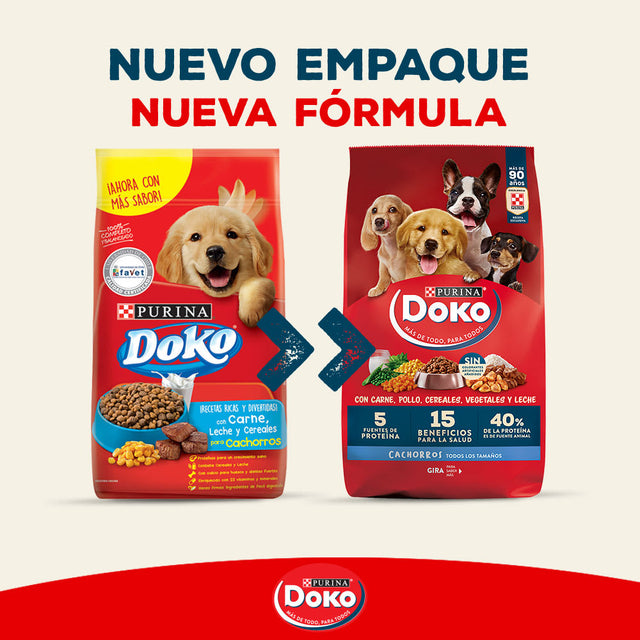  Doko Cachorro Con Carne Pollo Cereales Vegetales Y Leche 18Kg
