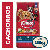  Doko Cachorro Con Carne Pollo Cereales Vegetales Y Leche 18Kg