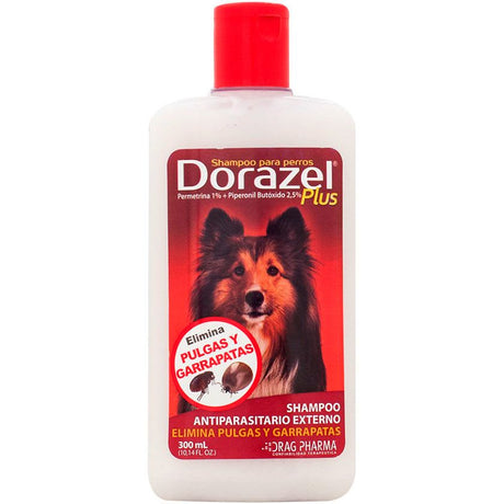 Antiparasitarios Internos y Externos para Perros Dorazel Plus Shampoo Anti Pulgas Y Garrapatas 300 Ml