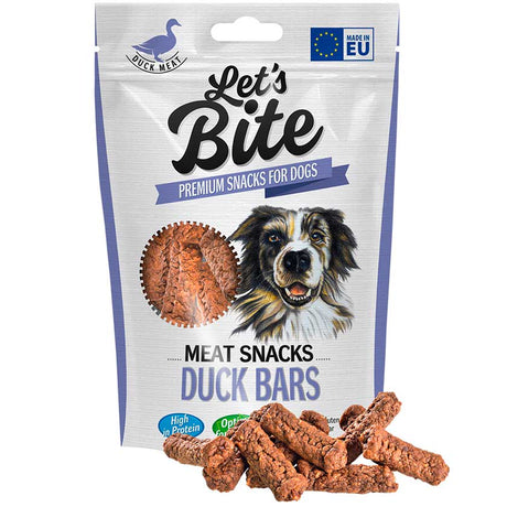 Alimento para Perros Let S Bite Meat Snacks Duck Bars 80Gr