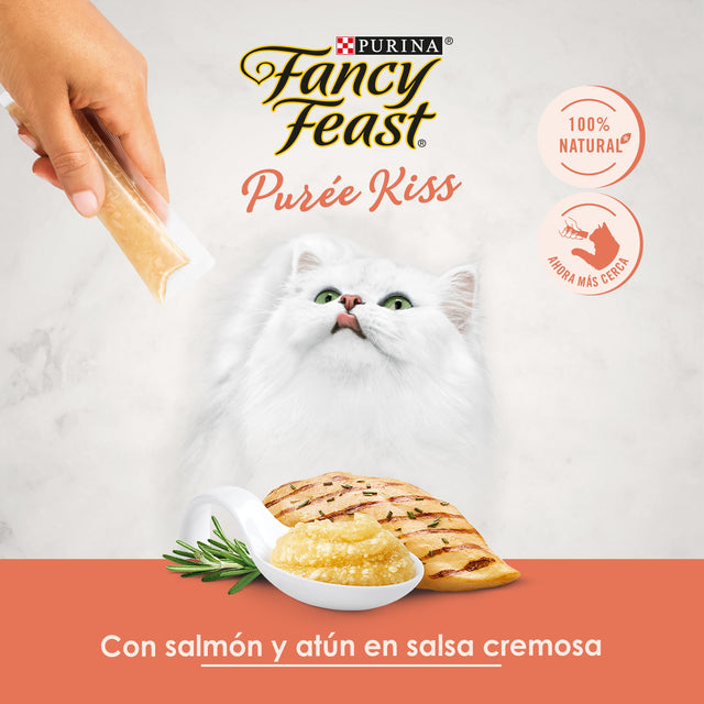  Fancy Feast Kiss Pure Con Salmon Y Atun En Salsa Cremosa 40Gr