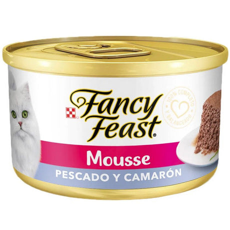 Alimento Húmedo para Gatos Purina Fancy Feast Lata Mousse Pescado Y Camaron 85 Gr
