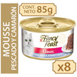 Fancy Feast Mousse Pescado Y Camaron 85Gr X 8 Unidades Classic Cod Sole Shrimp