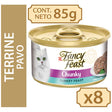  Fancy Feast Terrine Con Pavo 85Gr X 8 Unidades Chunky Turkey Feast