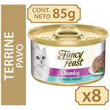  Fancy Feast Terrine Con Pavo 85Gr X 8 Unidades Chunky Turkey Feast
