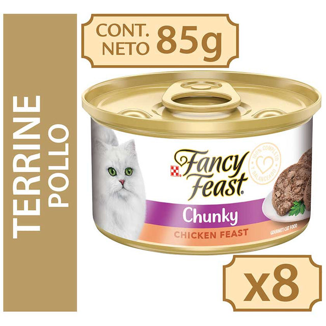Fancy Feast Terrine Con Pollo 85Gr X 8 Unidades Chunky Chicken Feast