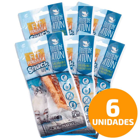 Fit Formula Snack Para Gatos Filete Atun 25Gr Pack 6 Unidades
