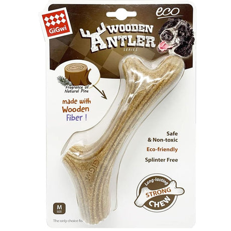 Gigwi Wooden Antler Juguete Masticable Para Perros