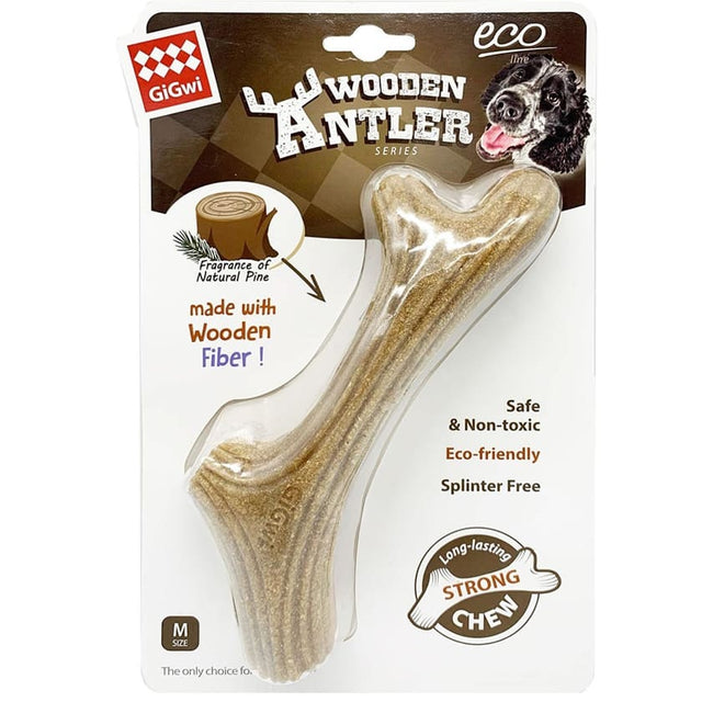  Gigwi Wooden Antler Juguete Masticable Para Perros