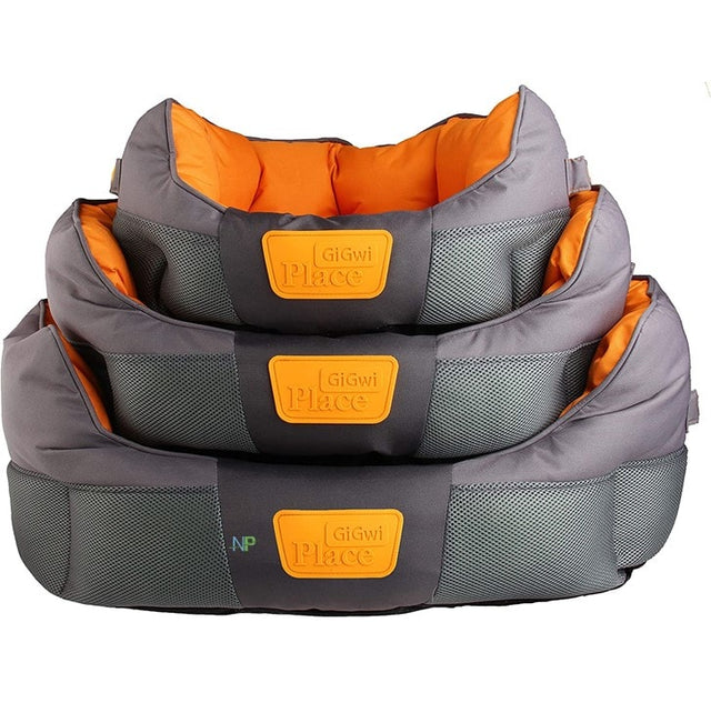  Gigwi Place Cama Redonda Gris Naranjo Medium 65X40X20 Cm