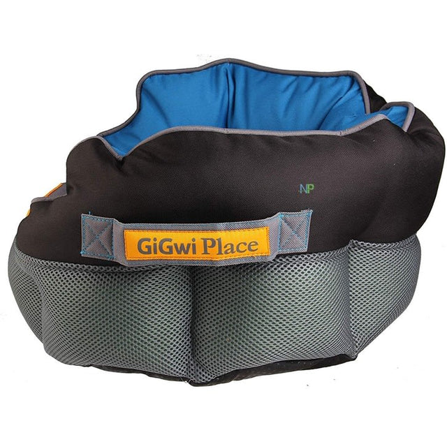 Gigwi Place Cama Cuadrada Gris Con Azul Large