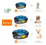 Gigwi Place Cama Cuadrada Gris Con Azul Large
