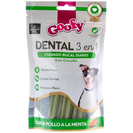 Snacks y Premios para Perros Goofy Dental 3En1 70Gr