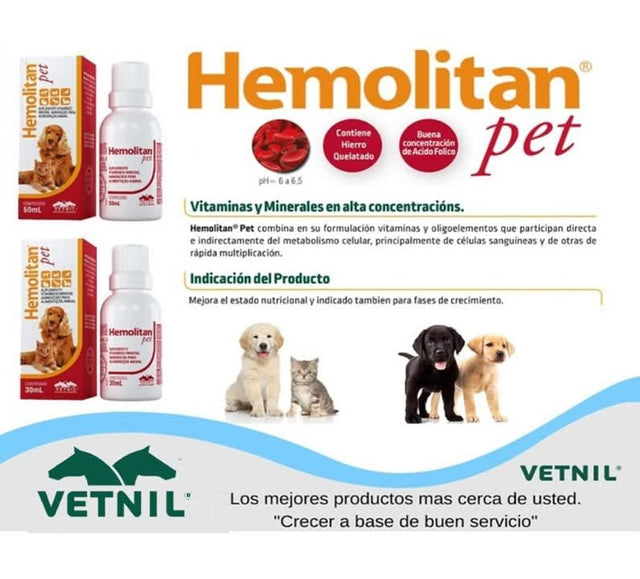 Hemolitan Pet Suplemento Mineral Vitaminico 60Ml